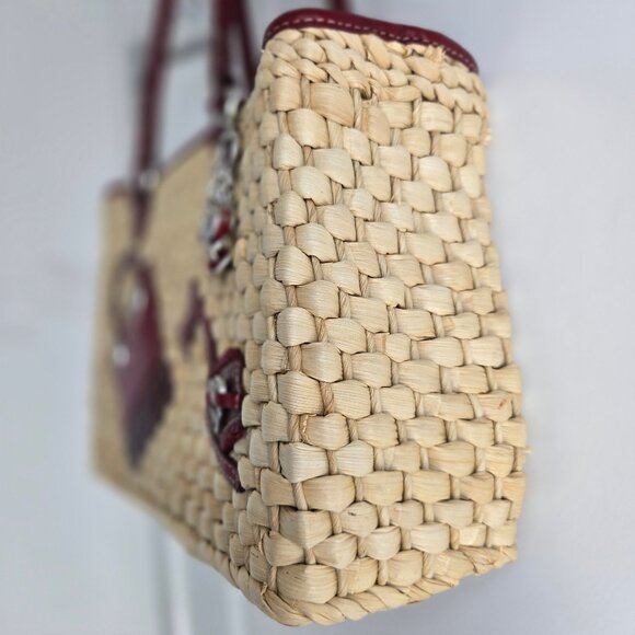 Brighton Leather & Straw Bag - Picture 3 of 16